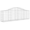 vidaXL Gabionen mit Hochbogen 50 Stk. 200x30x60/80 cm Verzinktes Eisen