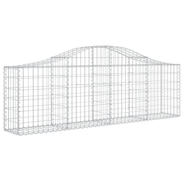 vidaXL Gabionen mit Hochbogen 50 Stk. 200x30x60/80 cm Verzinktes Eisen