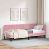 vidaXL Eckbettgestell mit Kopfteil Rosa 80 cm x 200 cm Samt