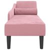 vidaXL Chaiselongue mit Kissen Rosa Samt