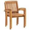 vidaXL Gartenst&uuml;hle 2 Stk. mit Blauen Kissen Massivholz Teak