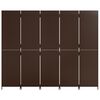 vidaXL Paravent 5-tlg. Braun Poly Rattan
