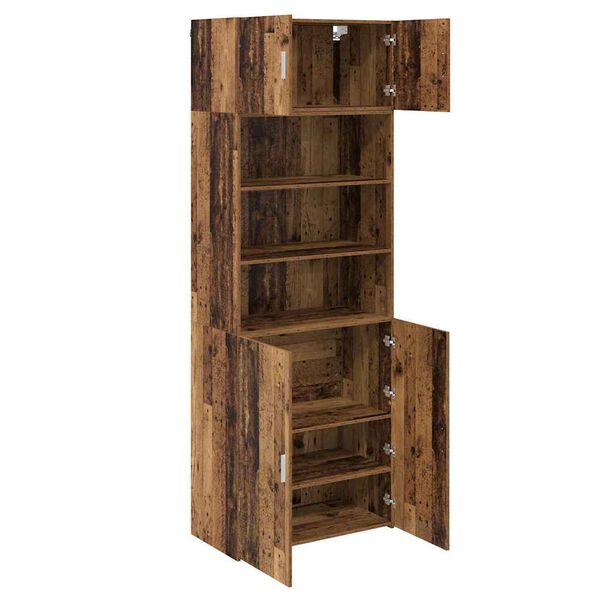 vidaXL Aufbewahrungsschrank Altholz 80 x 42,5 x 225 cm Holzwerkstoff