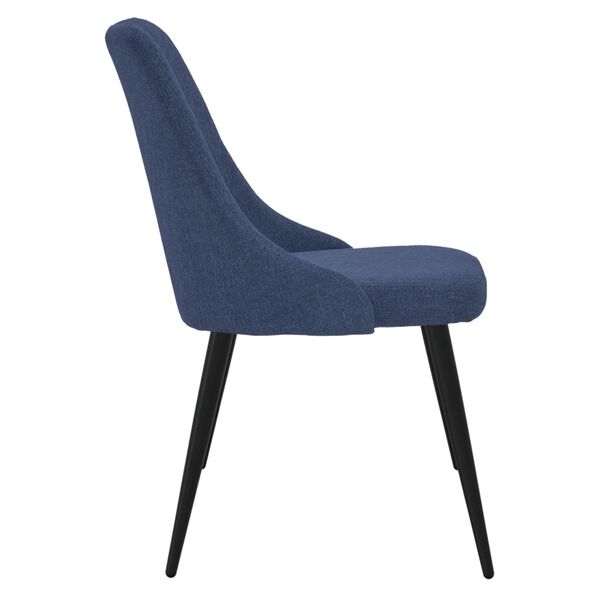 vidaXL Esszimmerst&uuml;hle 6 Stk. Blau Stoff