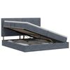vidaXL Aufbewahrungsbett mit Matratze Dunkelgrau 200 x 200 cm Samt