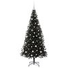 vidaXL Weihnachtsbaum mit 300 LEDs mit St&auml;nder Schwarz 180 cm PVC