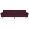 vidaXL Schlafsofa 2-Sitzer mit Fu&szlig;hocker Lila Stoff