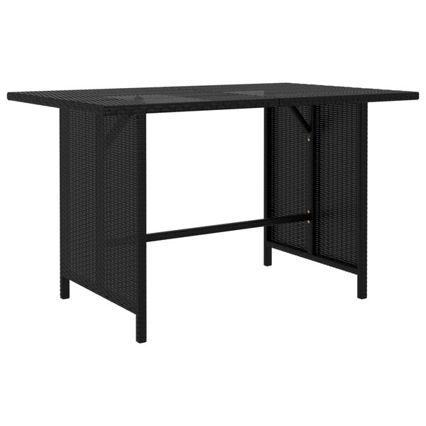 vidaXL 9-tlg. Garten-Lounge-Set mit Kissen Poly Rattan Schwarz