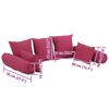 vidaXL 7-tlg. Dekokissen-Set Rosa Stoff