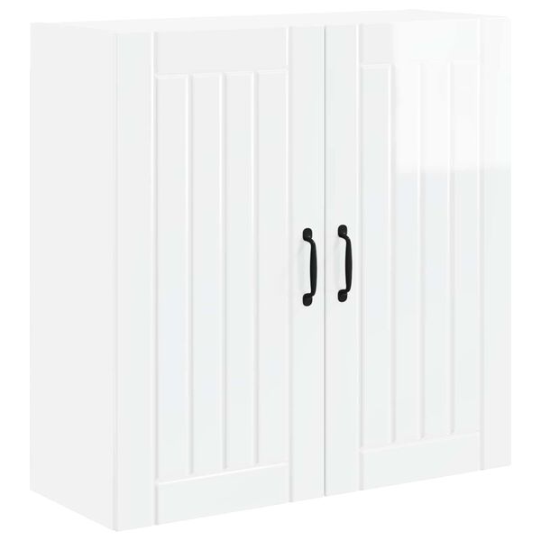 vidaXL K&uuml;chenschrank Lucca Hochglanz Wei&szlig; 80 x 31 x 80 cm