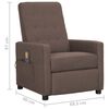 vidaXL Massagesessel Taupe Stoff