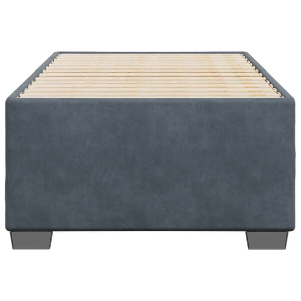 vidaXL Bettgestell ohne Matratze Dunkelgrau 80x200 cm Samt