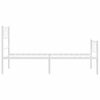 vidaXL Bettgestell mit Kopf- und Fußteil Metall Weiß 100x190 cm