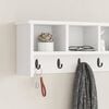 vidaXL Wandmontierter Kleiderst&auml;nder mit Regal Wei&szlig; 100 x 16 x 26 cm