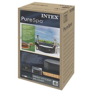 INTEX Spa-Abdeckung Dunkelgrau 180 x 180 cm PVC und PU