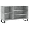vidaXL Schuhregal Betongrau 102x36x60 cm Holzwerkstoff