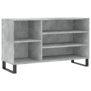 vidaXL Schuhregal Betongrau 102x36x60 cm Holzwerkstoff