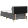 vidaXL Boxspringbett mit Matratze Dunkelgrau 90 x 190 cm Stoff