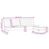 vidaXL Schlafsofa 2-Sitzer mit Fu&szlig;hocker Rosa Samt