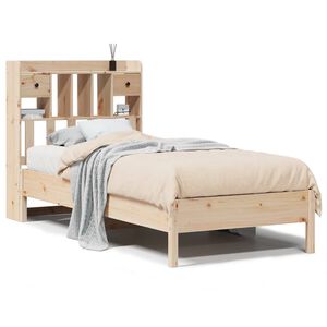 vidaXL B&uuml;cherregalbett ohne Matratze 75x190 cm Massivholz Kiefer