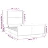 vidaXL Bettgestell ohne Matratze Hellgrau 120x200 cm Samt