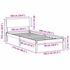 vidaXL Bettgestell Braun und Dunkelgrau 100 x 200 cm Massivholz Kiefer