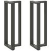vidaXL Bartischbeine T-Form 2 Stk. Anthrazit 50x35x(110-111) cm Stahl
