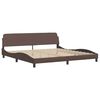 vidaXL Bettgestell "Viana" ohne Matratze Braun 200x200 cm Kunstleder