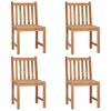 vidaXL Gartenst&uuml;hle 4 Stk. mit Kissen Massivholz Teak