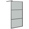 vidaXL Duschwand f&uuml;r Walk-In Dusche 115x195 cm Dunkel ESG Glas Schwarz