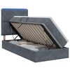 vidaXL LED-Speicherbett mit Matratze Dunkelgrau 100 x 200 cm Samt
