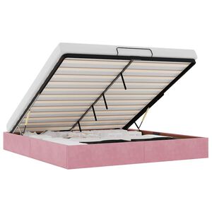 vidaXL Ottoman-Bett ohne Matratze Rosa 180x200 cm Samt