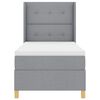 vidaXL Boxspringbett mit Matratze mit LED Hellgrau 80 x 200 cm Stoff