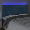 vidaXL LED Kopfteil Dunkelblau 160x5x118/128 cm Samt