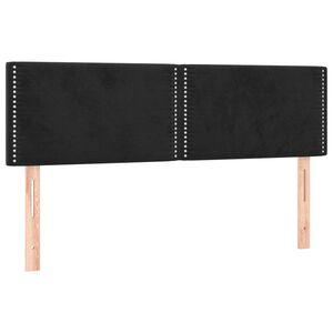 vidaXL Kopfteile Schwarz 144x5x78/88 cm Samt