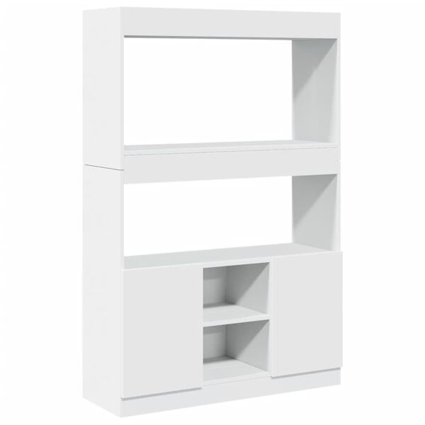 vidaXL Highboard Wei&szlig; 92x33x140 cm Holzwerkstoff