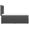 vidaXL Boxspringbett mit Matratze Dunkelgrau 80x200 cm Stoff