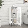 vidaXL Sideboard Hochglanz-Wei&szlig; 34,5x34x90 cm Holzwerkstoff