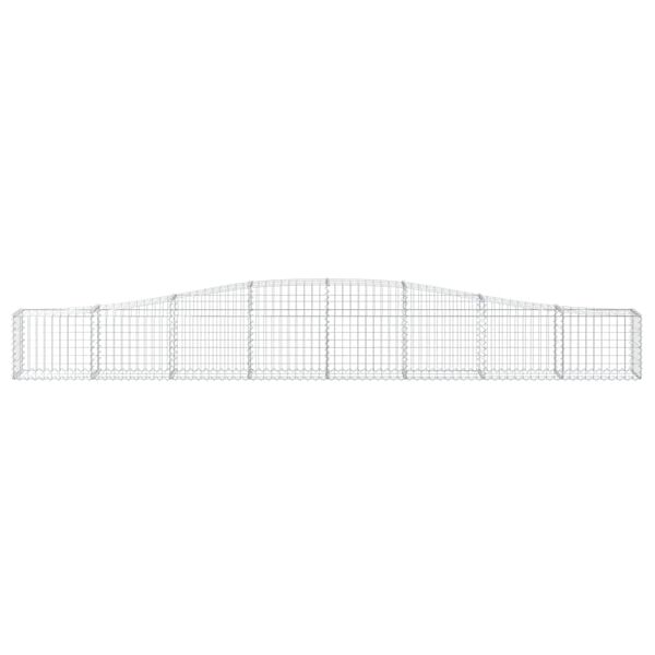 vidaXL Gabionen mit Hochbogen 5 Stk. 400x30x40/60 cm Verzinktes Eisen