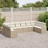 vidaXL Gartensofa-set Beige Poly-Rattan