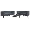 vidaXL Sofa Set Dunkelgrau Samt