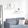 vidaXL Schweberegale 2 Stk. Eichen-Optik und Wei&szlig; 60x23,5x3,8 cm MDF