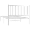 vidaXL Bettgestell mit Kopfteil Metall Wei&szlig; 100x190 cm