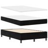 vidaXL LED Boxspringbett mit Matratze Schwarz 120 x 200 cm Stoff