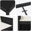 vidaXL Garten Essgruppe 5 pcs Schwarz Poly-Rattan