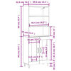 vidaXL Highboard Betongrau 69,5x34x180 cm Holzwerkstoff