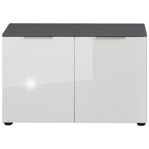 Germania Schuhbank GW-Rimini 75x40x48 cm Graphit und Wei&szlig;