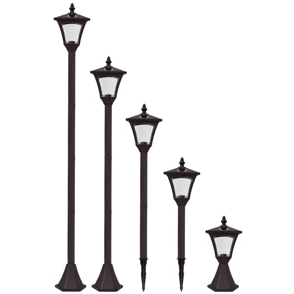 Luxform Solar LED-Gartenleuchte Wegeleuchte Casablanca Schwarz 31159