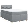 vidaXL Boxspringbett mit Matratze Hellgrau 120x190 cm Stoff