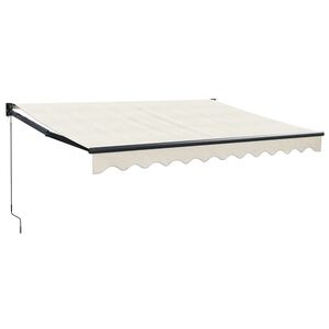 vidaXL Manuelle Markise 3 x 2,5 m Creme 100% Polyester